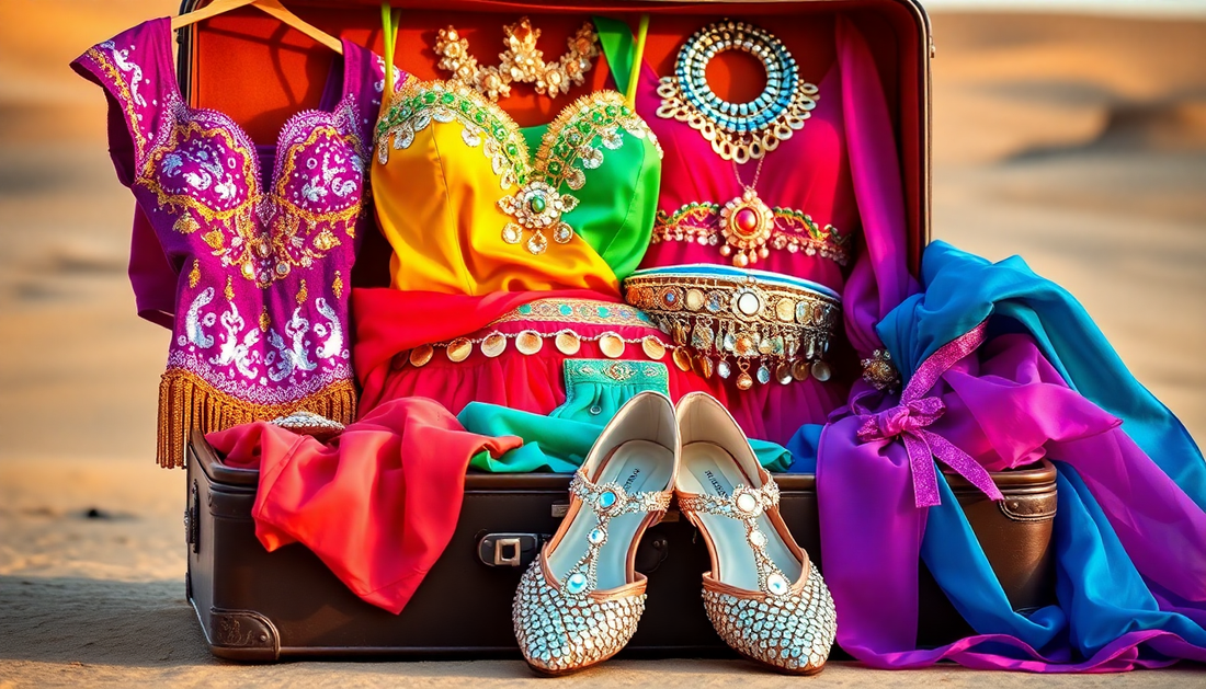 Packing Light and Shining Bright: A Guide to Traveling with Belly Dance Costumes and Accessories