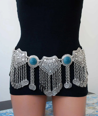 Vintage Coin Waist Chain - Gypsy Tribal Belly Dance Belt