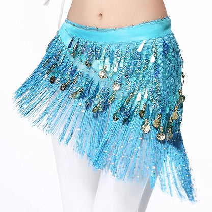 Belly Dance Hip Scarf with Coins