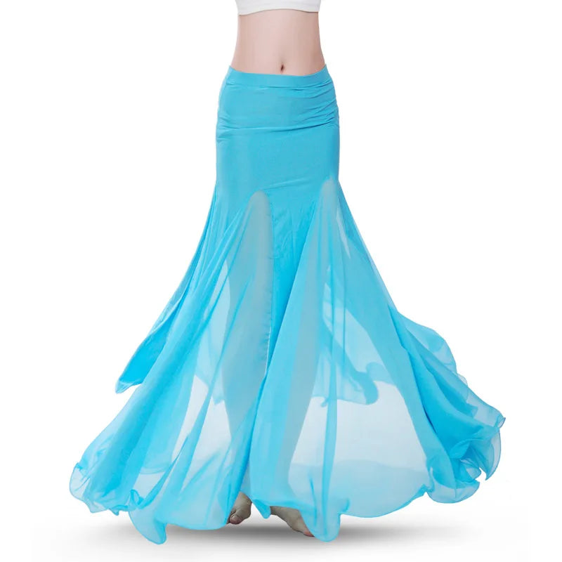 Belly Dance Chiffon Skirt – Flowing Elegance for Every Move!