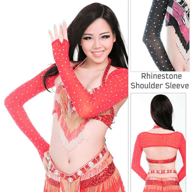 Rhinestone Sleeves - Belly Dance Costume Accessory