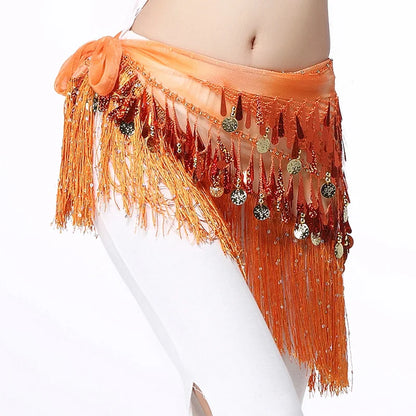 Belly Dance Hip Scarf with Coins