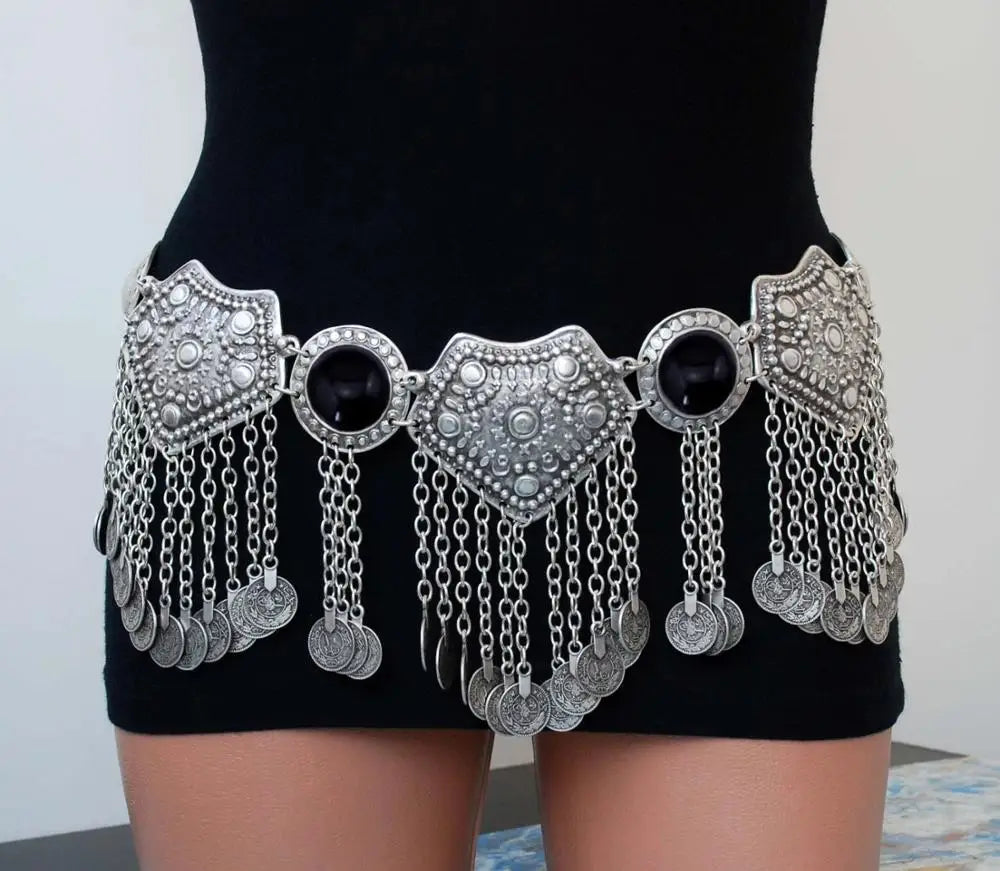 Vintage Coin Waist Chain - Gypsy Tribal Belly Dance Belt