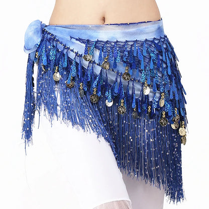 Belly Dance Hip Scarf with Coins