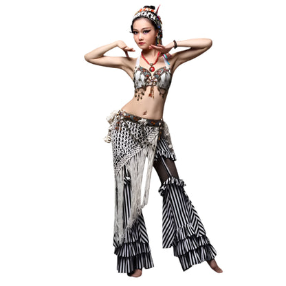 Tribal Dance Costume (3-Piece Set: Top, Hip Belt & Pants)