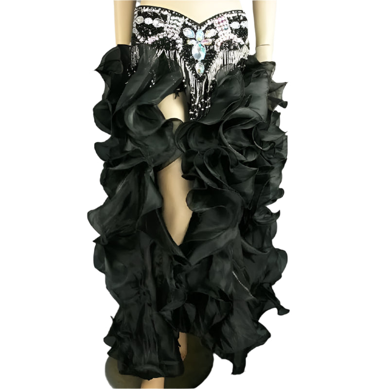 Layered Ruffle Belly Dance Skirt – Dazzle with Every Move!