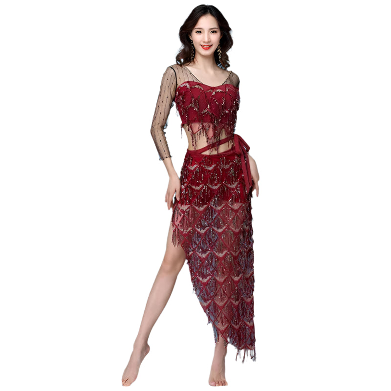 Belly Dance Costume Set  (2-Piece Top & Belt)