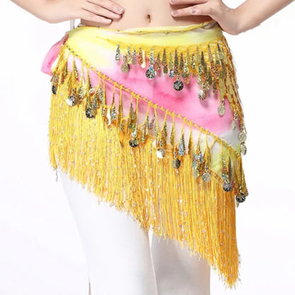 Belly Dance Hip Scarf with Coins