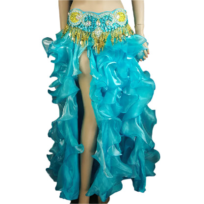 Layered Ruffle Belly Dance Skirt – Dazzle with Every Move!