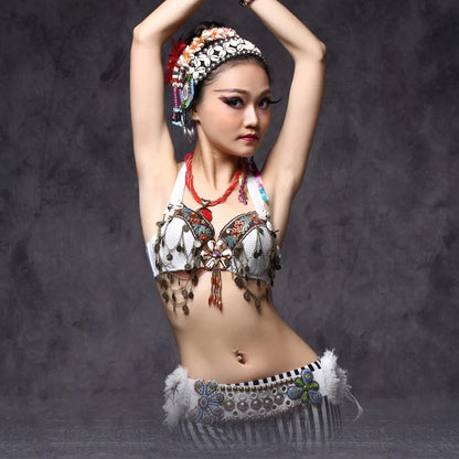 Tribal Style Coins Belly Dance Bra