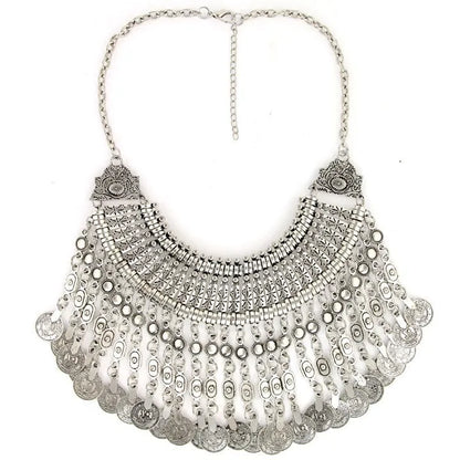 Multilayer Maxi Boho Coin Necklace