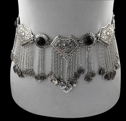 Gypsy Metal Hippie Boho Flower Belly Dance Waist Chain