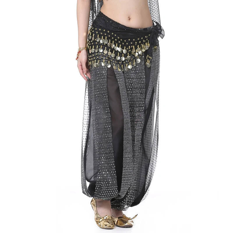 Sparkly Chiffon Harem Pants – Belly Dance Performance Wear