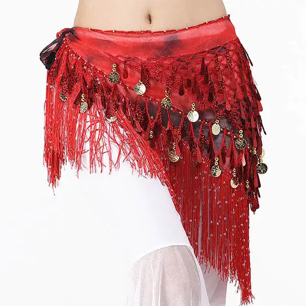 Belly Dance Hip Scarf with Coins