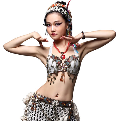 Tribal Style Coins Belly Dance Bra