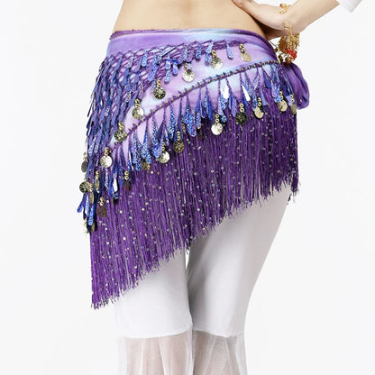 Belly Dance Hip Scarf with Coins