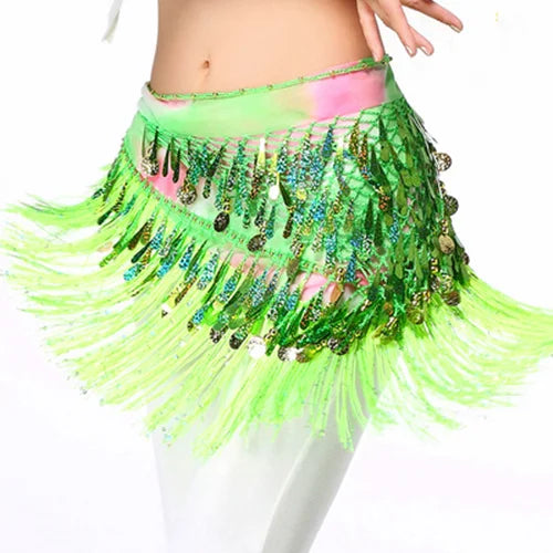 Belly Dance Hip Scarf with Coins