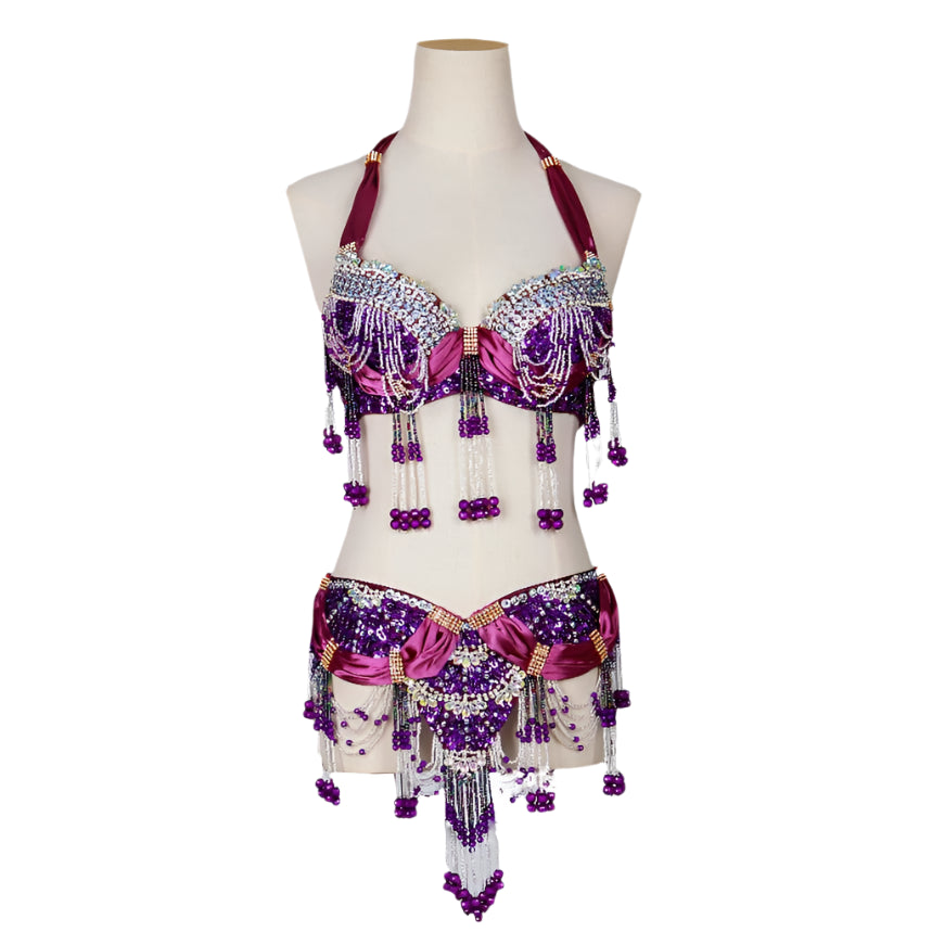 Oriental Belly Dance Costume – 2-Piece Bra & Belt Set