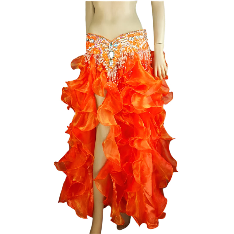 Layered Ruffle Belly Dance Skirt – Dazzle with Every Move!