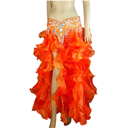 Layered Ruffle Belly Dance Skirt – Dazzle with Every Move!