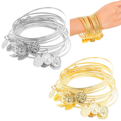 20-Piece Belly Dancing Coin Bracelet Set