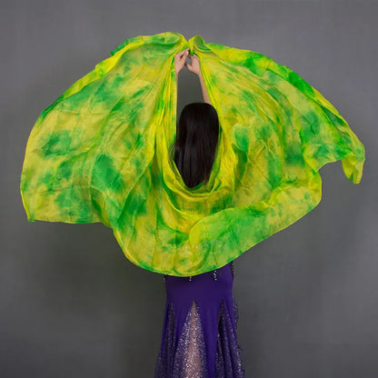 Tie Dye Belly Dance Silk Veil (250 × 110 cm)