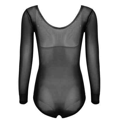 Plus Size Belly Dance Long Sleeve Top – Women’s Dancewear Bodysuit