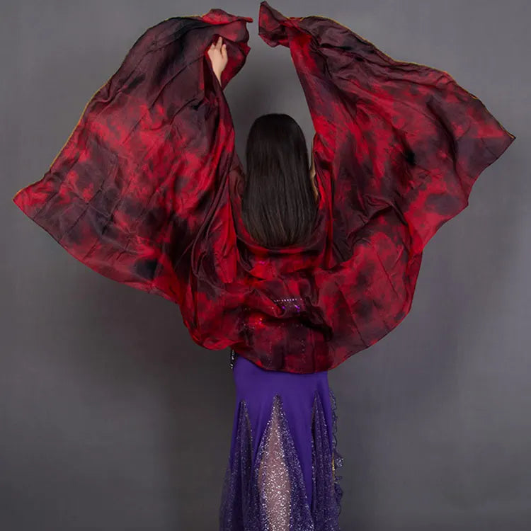 Tie Dye Belly Dance Silk Veil (250 × 110 cm)