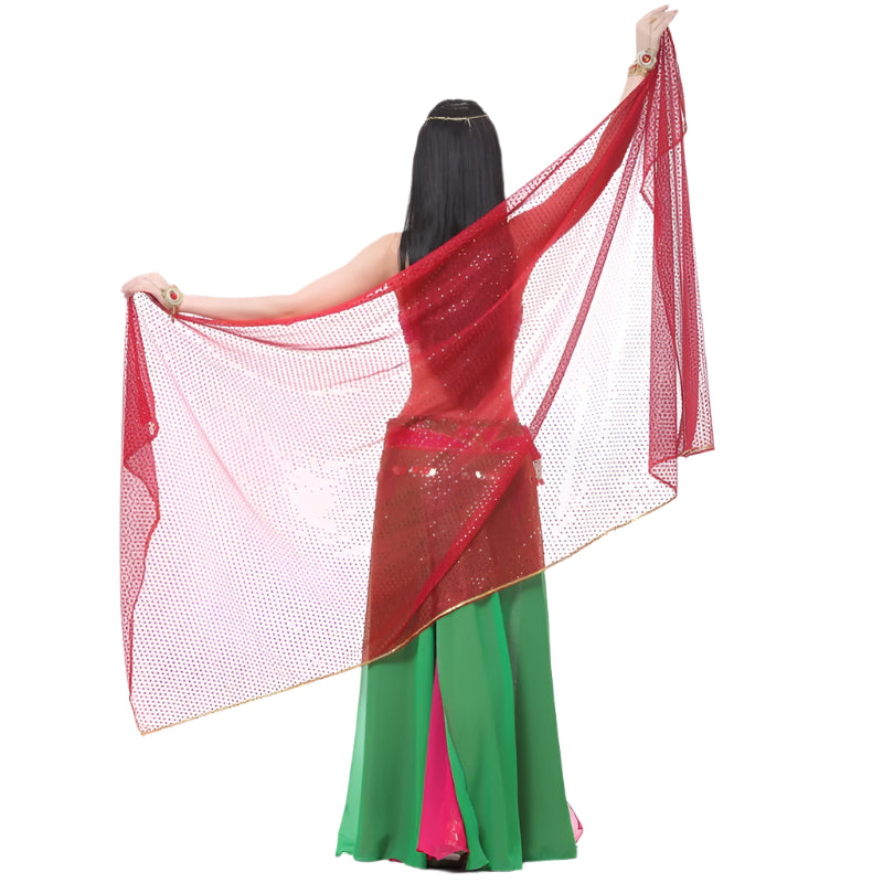 Shimmering Belly Dance Rectangle Veil – 210x95cm