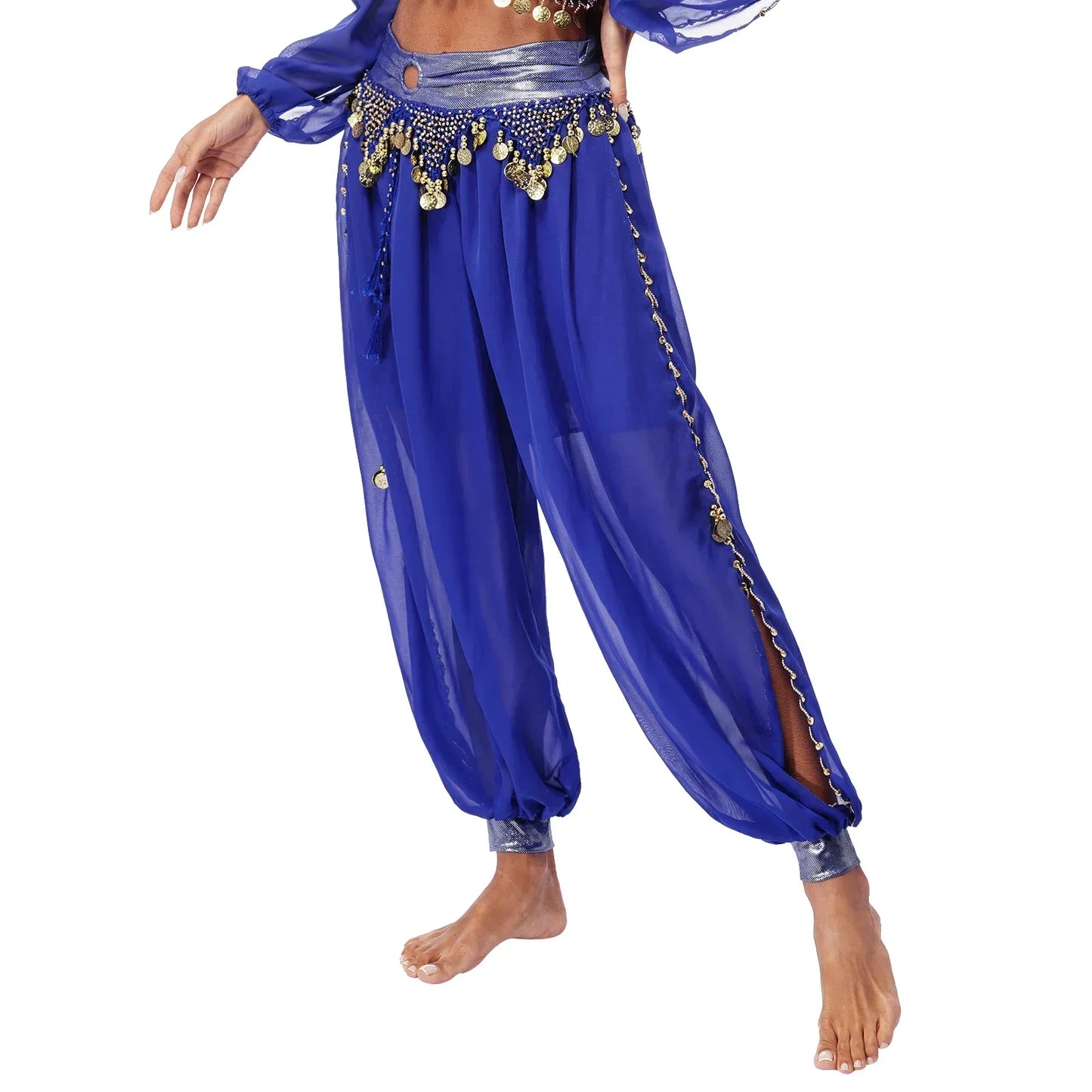 Belly Dance Pants with Beaded Tassels