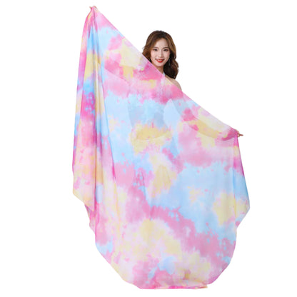 Tie-Dyed Kerchief Belly Dance Oriental Scarf – Rectangle Chiffon Veil