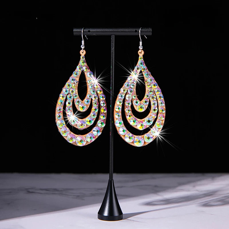 Rhinestone Statement Earrings – Belly Dance & Special Occasions