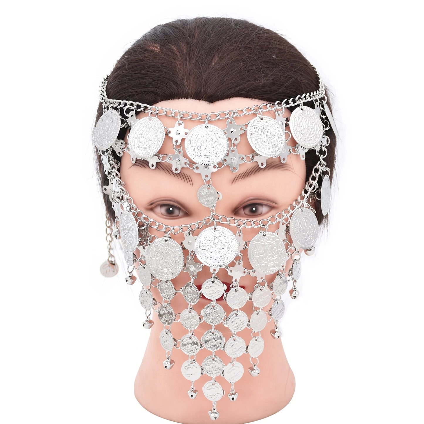 Belly Dance Coin Face Veils - Elegant and Jingly!