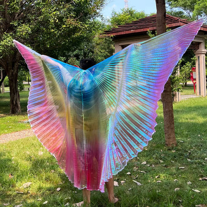 Transparent Iridescent Belly Dance Isis Wings - 300 Degrees