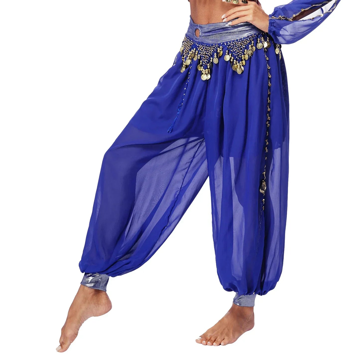 Belly Dance Pants with Beaded Tassels