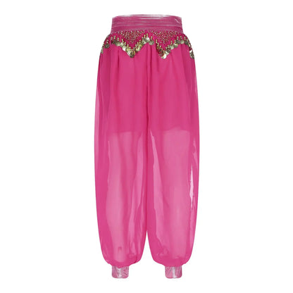 Belly Dance Pants with Beaded Tassels