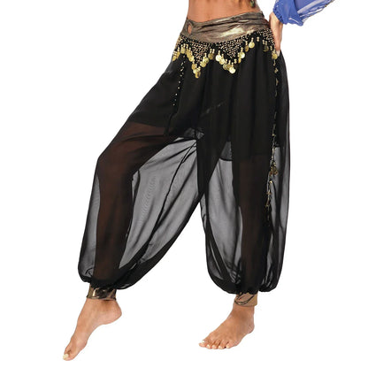 Belly Dance Pants with Beaded Tassels