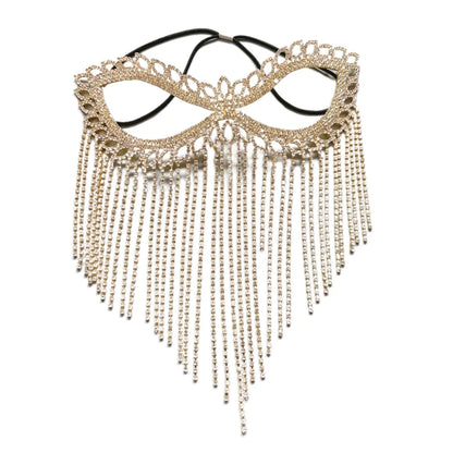 Vintage Gold Chain Tassel Masquerade Mask