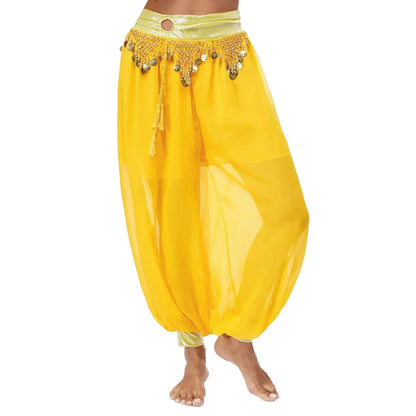 Belly Dance Pants with Beaded Tassels