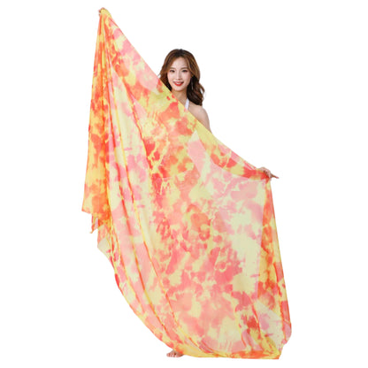 Tie-Dyed Kerchief Belly Dance Oriental Scarf – Rectangle Chiffon Veil