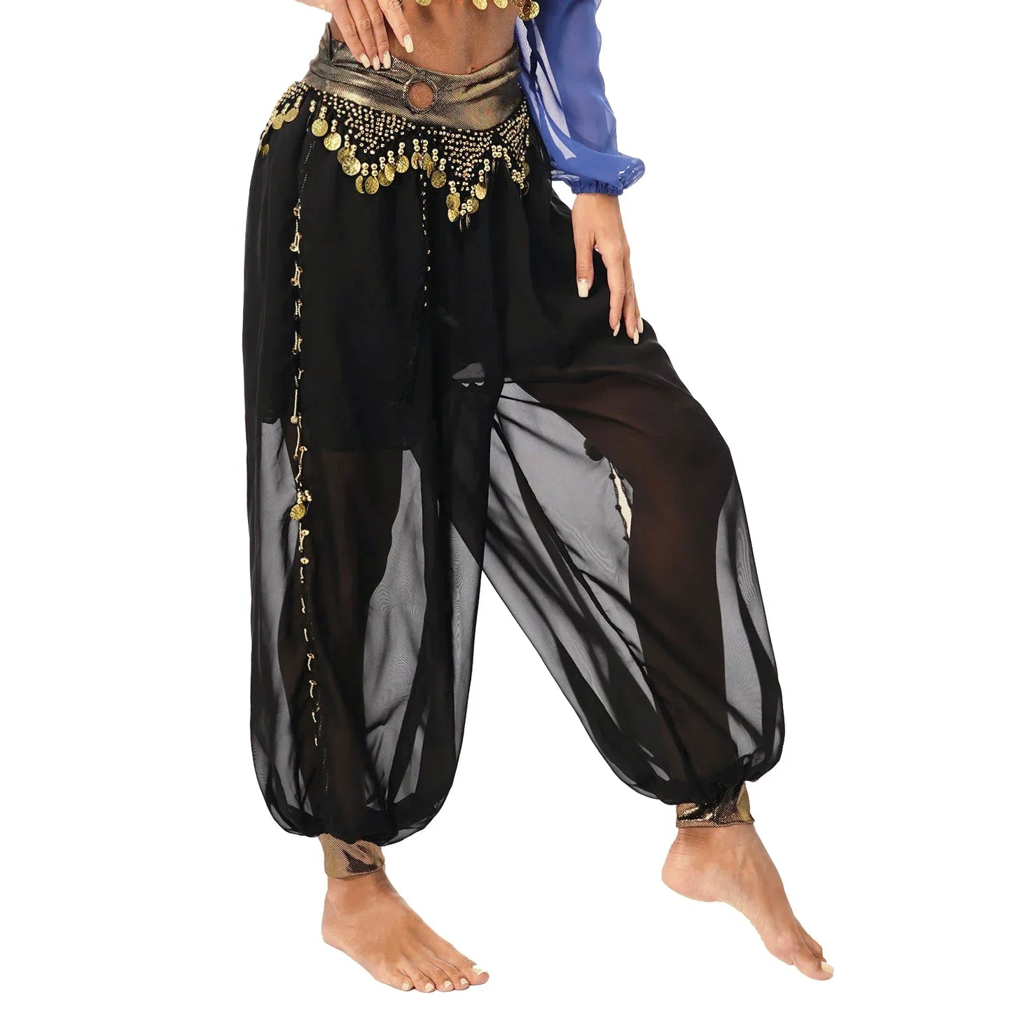 Belly Dance Pants with Beaded Tassels