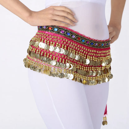 Velvet Belly Dance Hip Scarf – Sparkle, Jingle, and Shine!