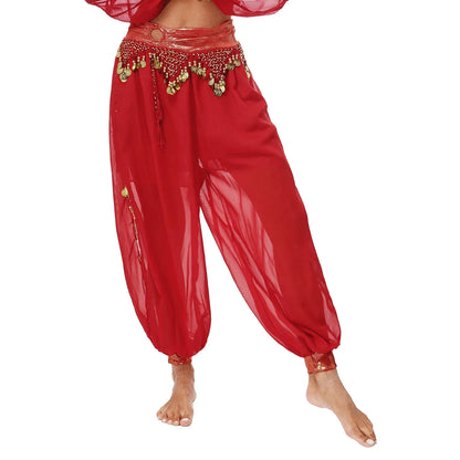 Belly Dance Pants with Beaded Tassels