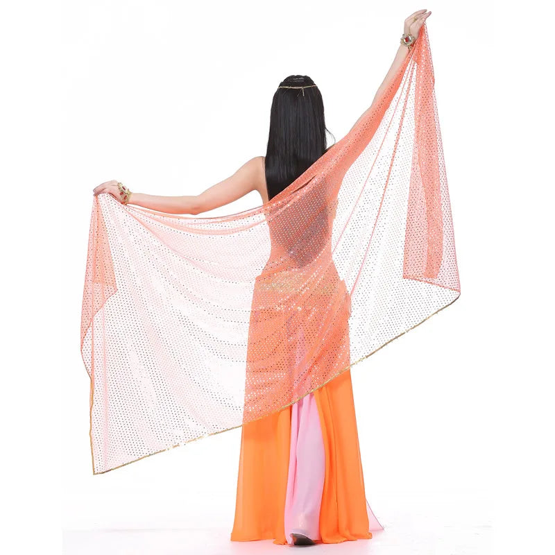 Shimmering Belly Dance Rectangle Veil – 210x95cm