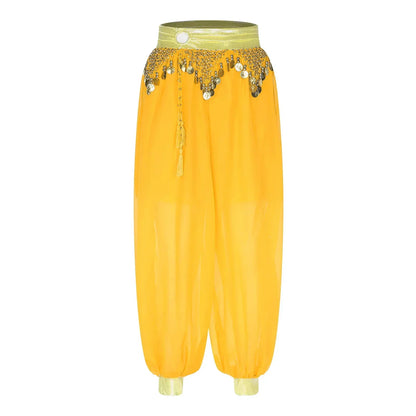 Belly Dance Pants with Beaded Tassels