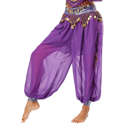 Belly Dance Pants with Beaded Tassels