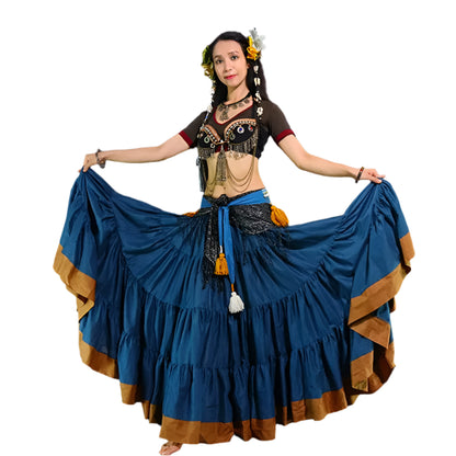 Tribal Belly Dance Cotton Skirt