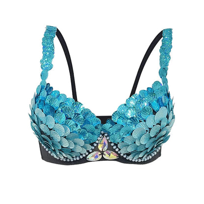 Sequined Tribal Belly Dance Bra