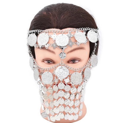 Belly Dance Coin Face Veils - Elegant and Jingly!