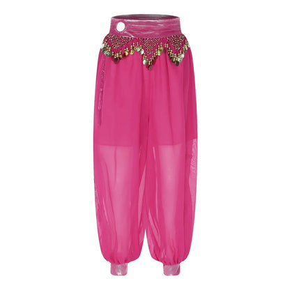 Belly Dance Pants with Beaded Tassels